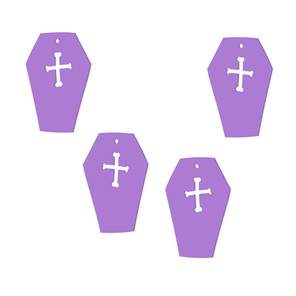 Crafty Cuts Laser Kreepy Koffin's Cut-outs  - 2 Pair Set - 2 Designs