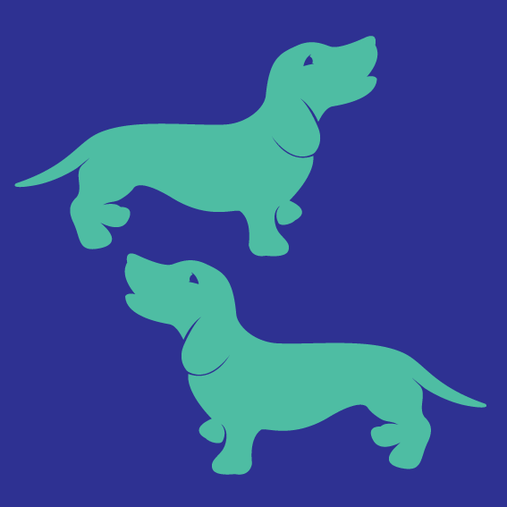 Crafty Cuts Laser Large_shapes Dachshund TWO Pair