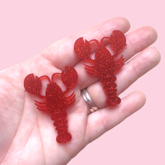 Crafty Cuts Laser Large_shapes Lobster Dangles - 2 Pair