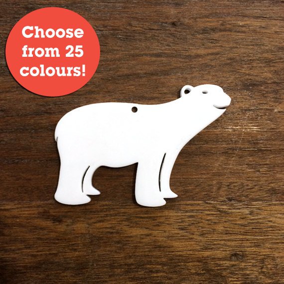 Crafty Cuts Laser Large_shapes Polar Bear One Pair