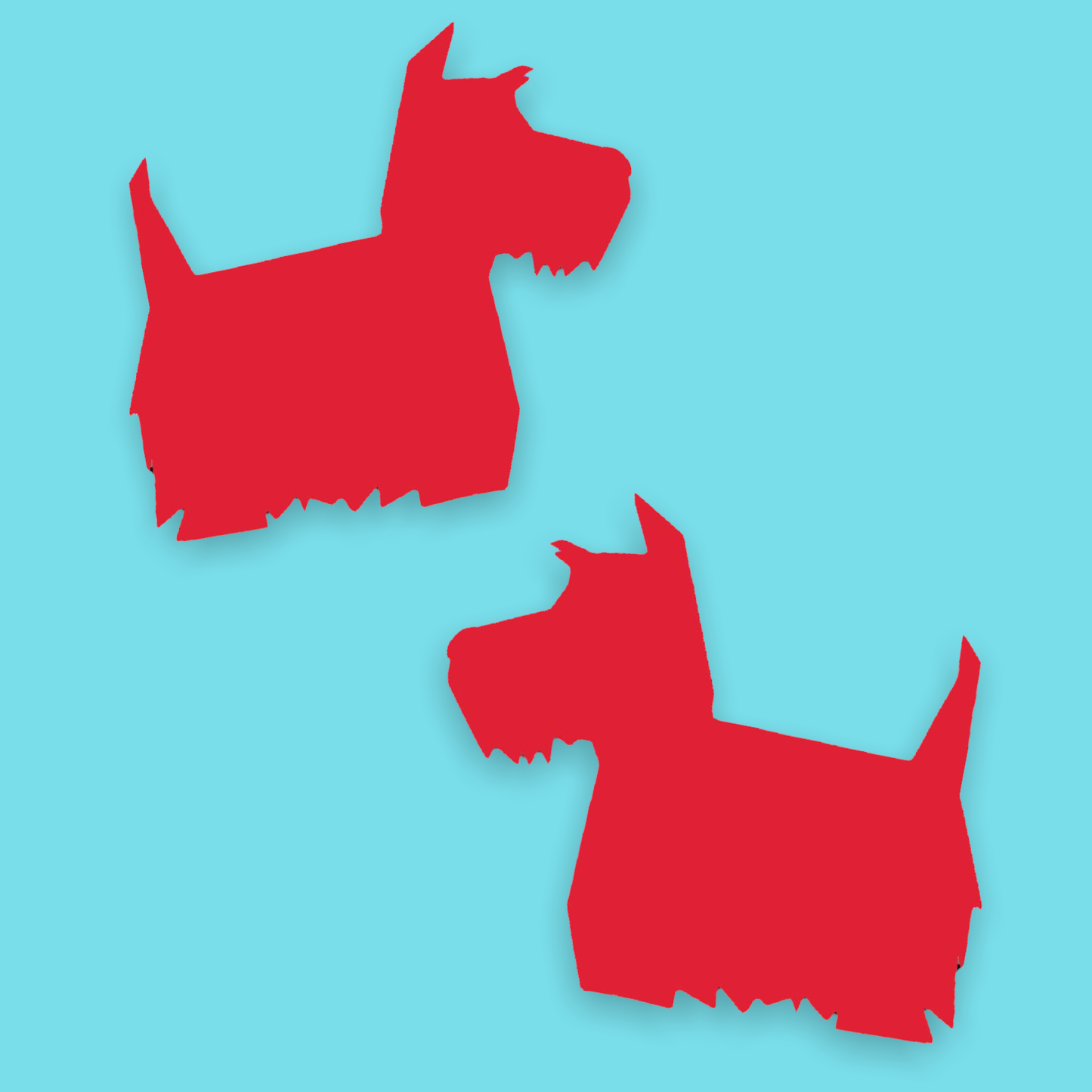 Crafty Cuts Laser Large_shapes Scotty Dog - 2 Pair