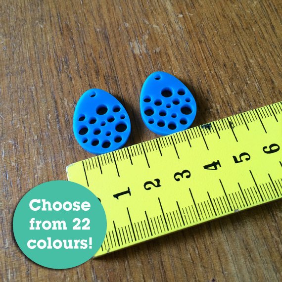 Crafty Cuts Laser Large_shapes Spotti - CUT OUT detail / 35mm / ADD Top Hole Fancy Egg Drops - 3 styles - 2 Pair Set