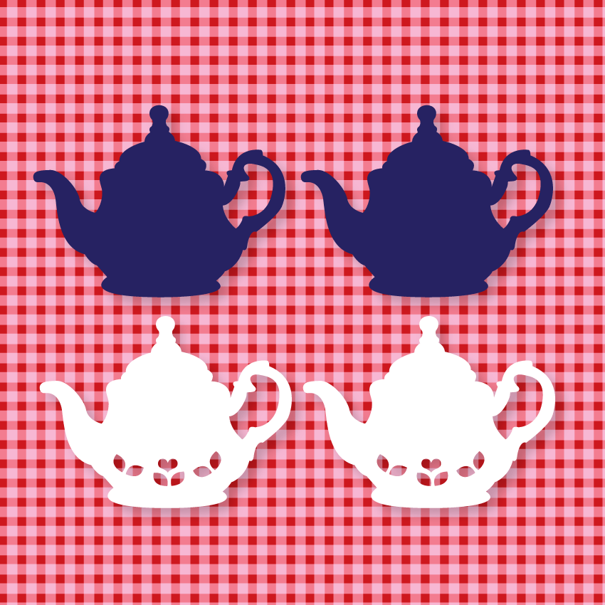 Crafty Cuts Laser Large Teapot Cabochon - 2 pce