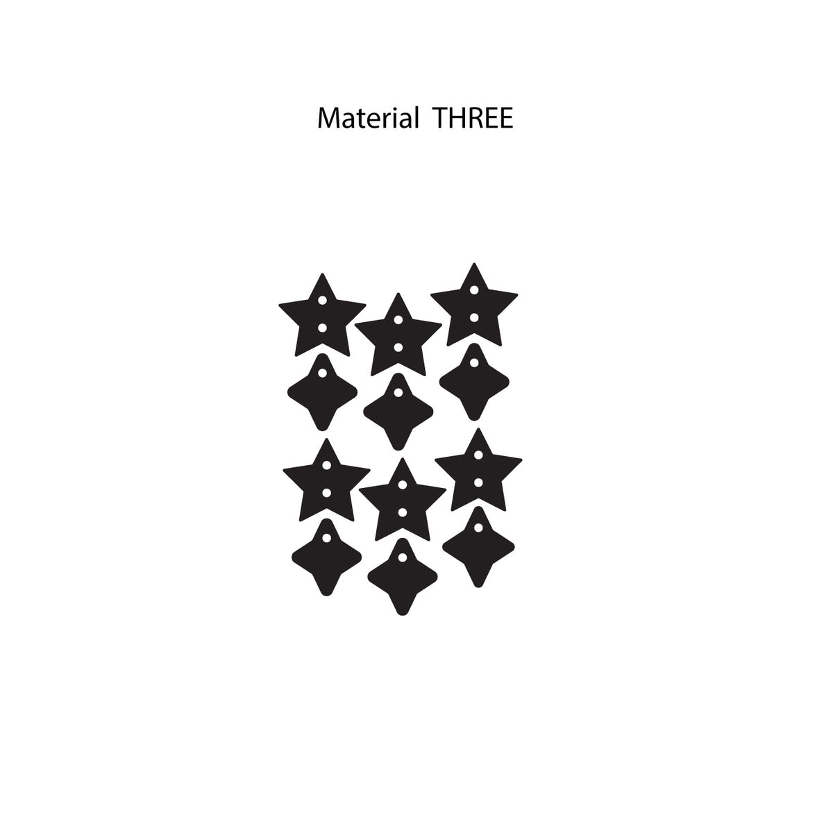 Crafty Cuts Laser © Le Grande Starz Totem  Trio - 3 Pair Set