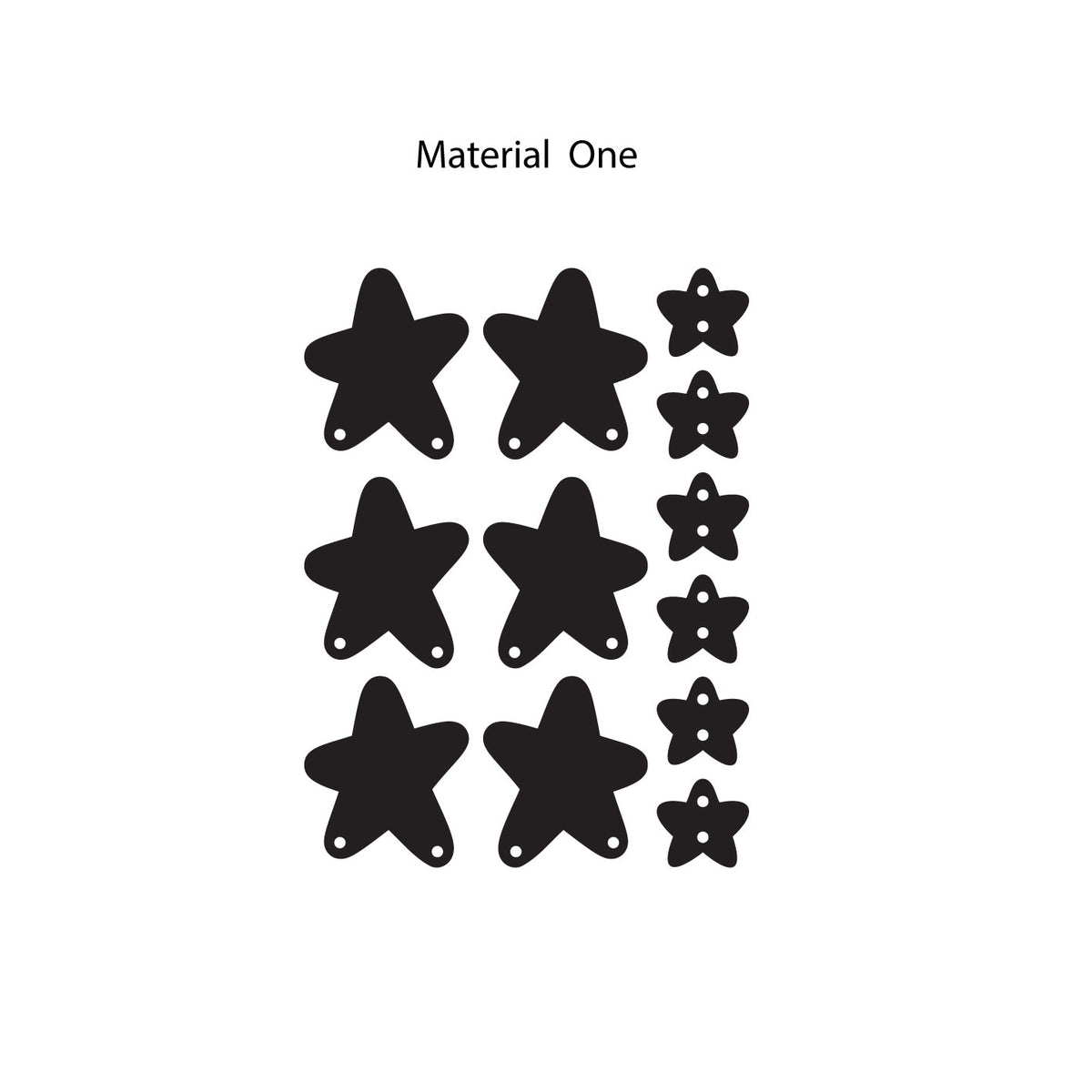 Crafty Cuts Laser © Le Grande Starz Totem  Trio - 3 Pair Set