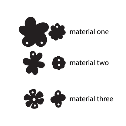 Crafty Cuts Laser  © Le Jardin Totem  Trio - 3 Pair Set