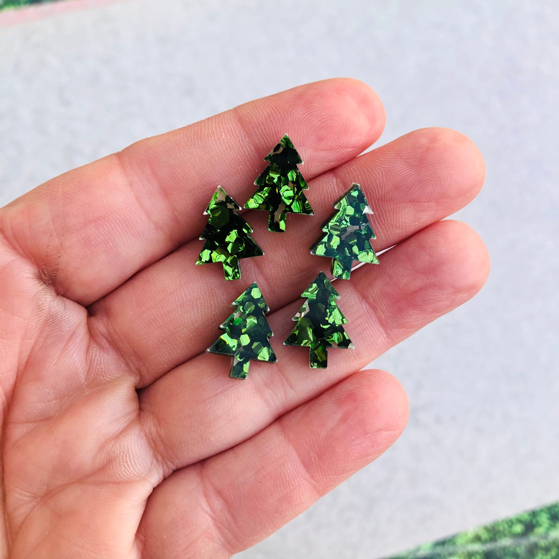 Crafty Cuts Laser  Limited Edition - 12mm Pine Tree's - 10 Pair pack