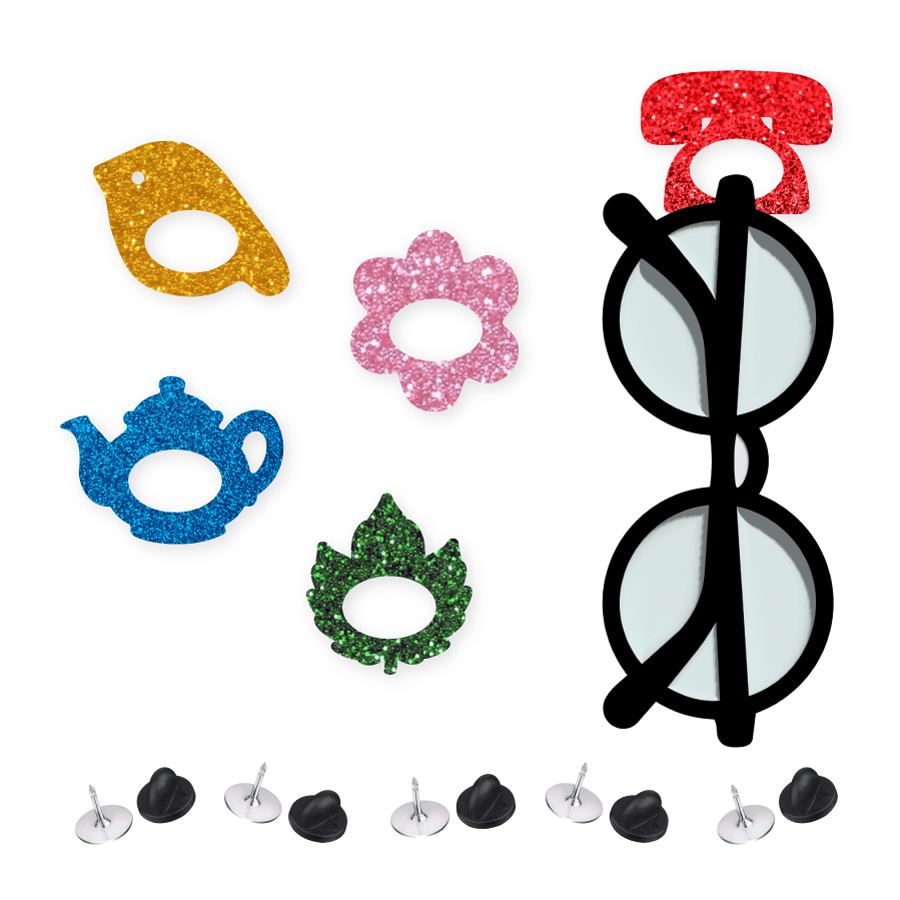 Crafty Cuts Laser  Limited Qty - Glasses Holder Brooch - 20 pce set