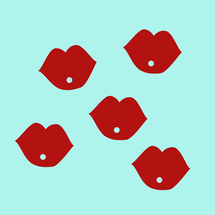 Crafty Cuts Laser Lips Charms - 2 Styles - 5 Pairs