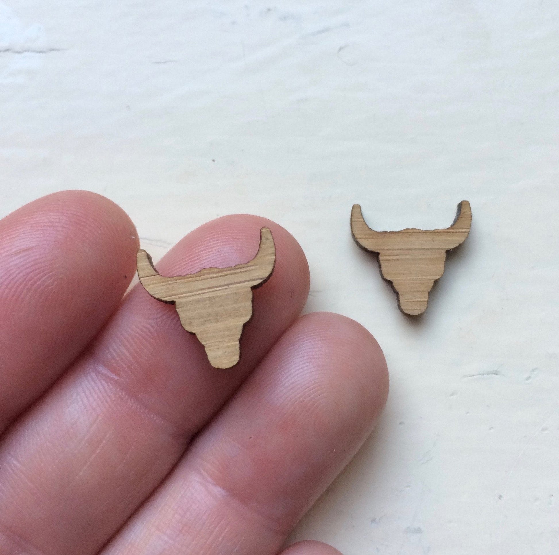 Crafty Cuts Laser Longhorn Steer  - Mini Cuts - 10 Pairs