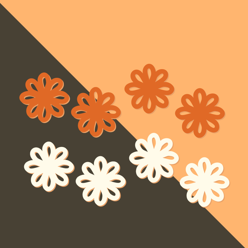 Crafty Cuts Laser Loopy Bloom Duo 4 Pair - Mixed Colour Set