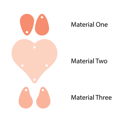 Crafty Cuts Laser Lotsa Luv Totem - 3 Pair Set