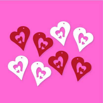 Crafty Cuts Laser  Love Inside Duo - 4 pair mixed colour set