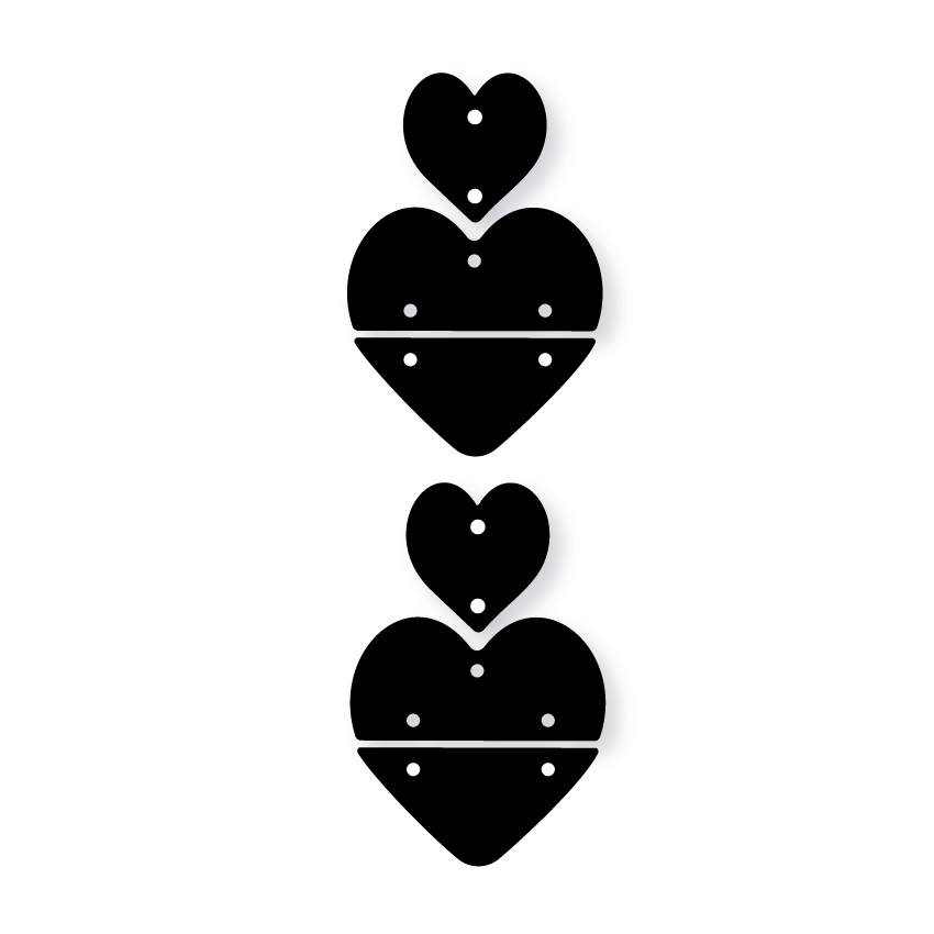 Crafty Cuts Laser Love Swings - Totem - 3 Pair Set