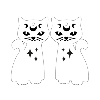 Crafty Cuts Laser © Magical MEOW Charms - 3 Kitties to choose from