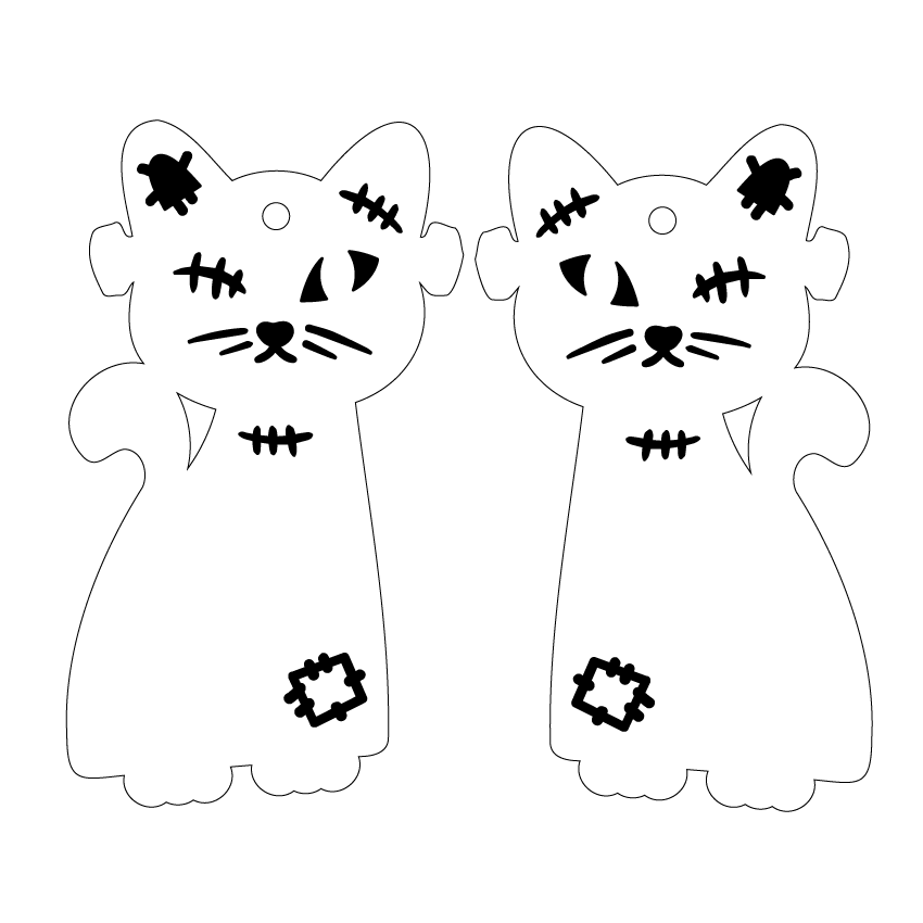Crafty Cuts Laser © Magical MEOW Charms - 3 Kitties to choose from