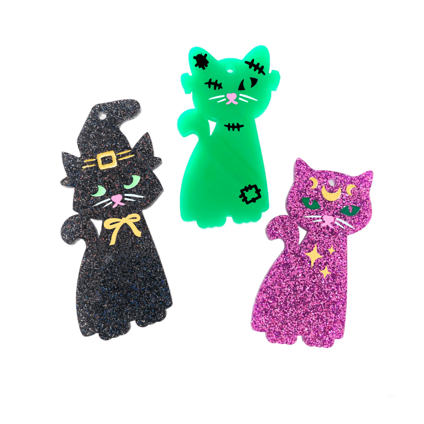 Crafty Cuts Laser © Magical MEOW Charms - 3 Kitties to choose from
