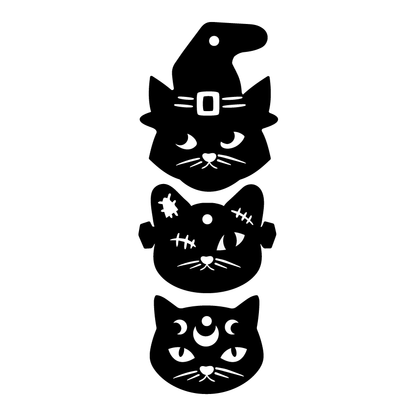 Crafty Cuts Laser Magical MEOW Totems - 3 Pair Set