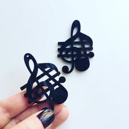Crafty Cuts Laser Melody Musical Note Charms - 2 Pair