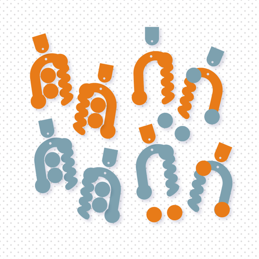 Crafty Cuts Laser Memphis Squiggle Duo - 4 Pair set