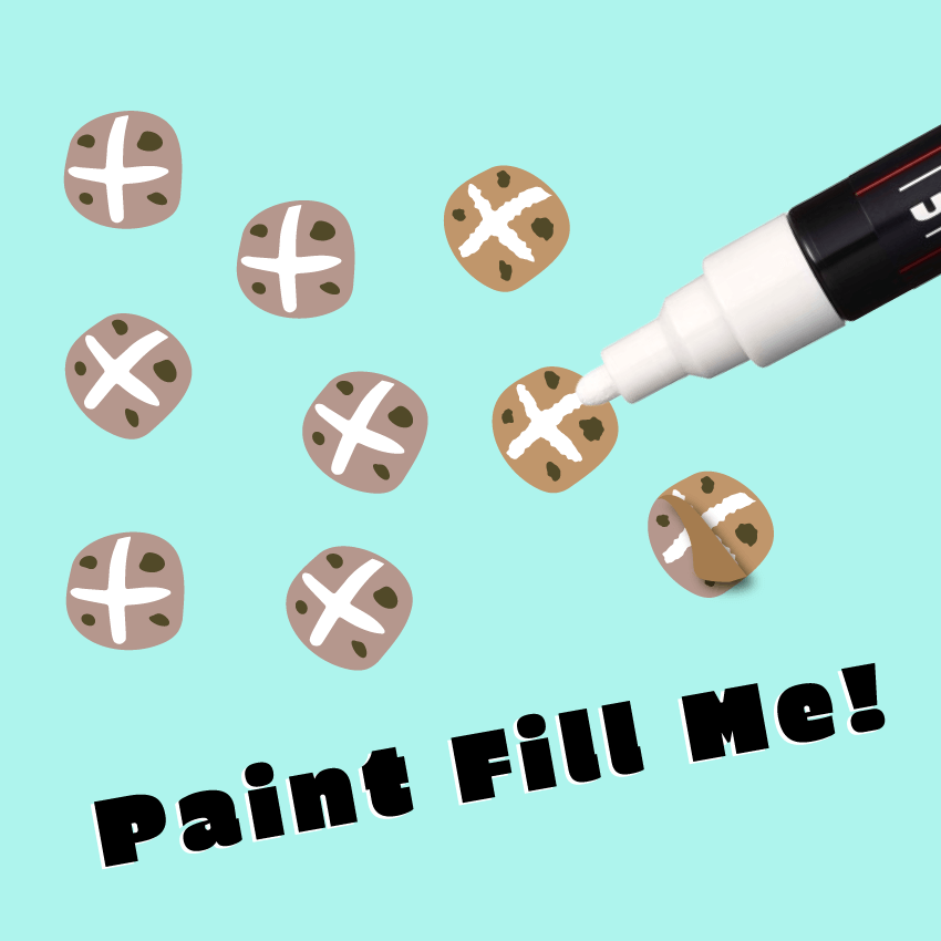 Crafty Cuts Laser Mini 12mm Hot Cross Bun - 10 pair set