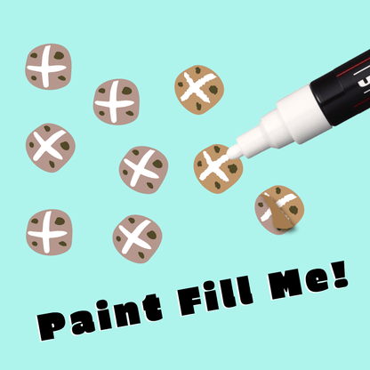 Crafty Cuts Laser Mini 12mm Hot Cross Bun - 10 pair set