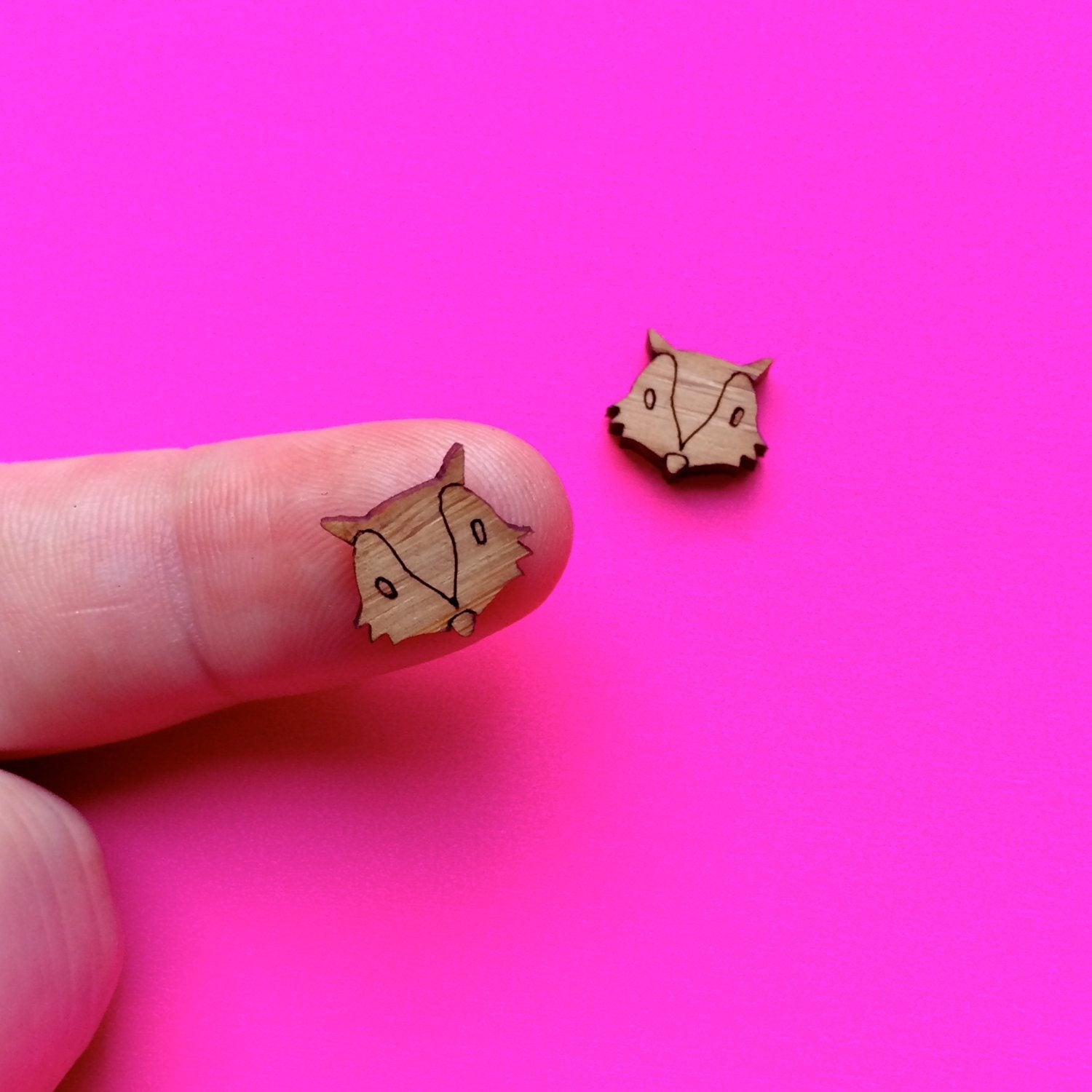 Crafty Cuts Laser MINI_bamboo Mini Critter Faces - 10 Pairs