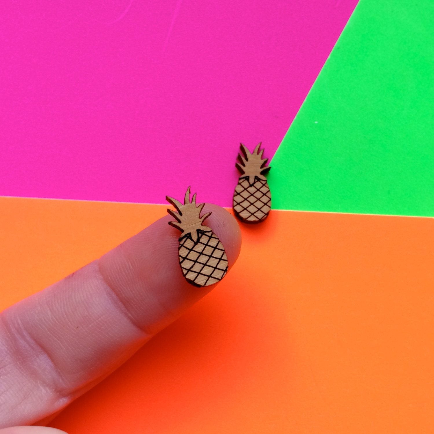 Crafty Cuts Laser MINI_bamboo Mini Spiky Pineapples - 10 Pairs