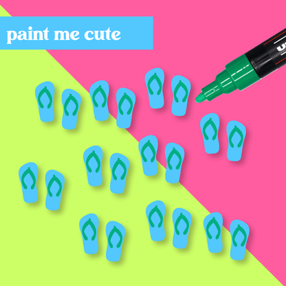 Crafty Cuts Laser Mini Flip-Flops - 10 Pair Set