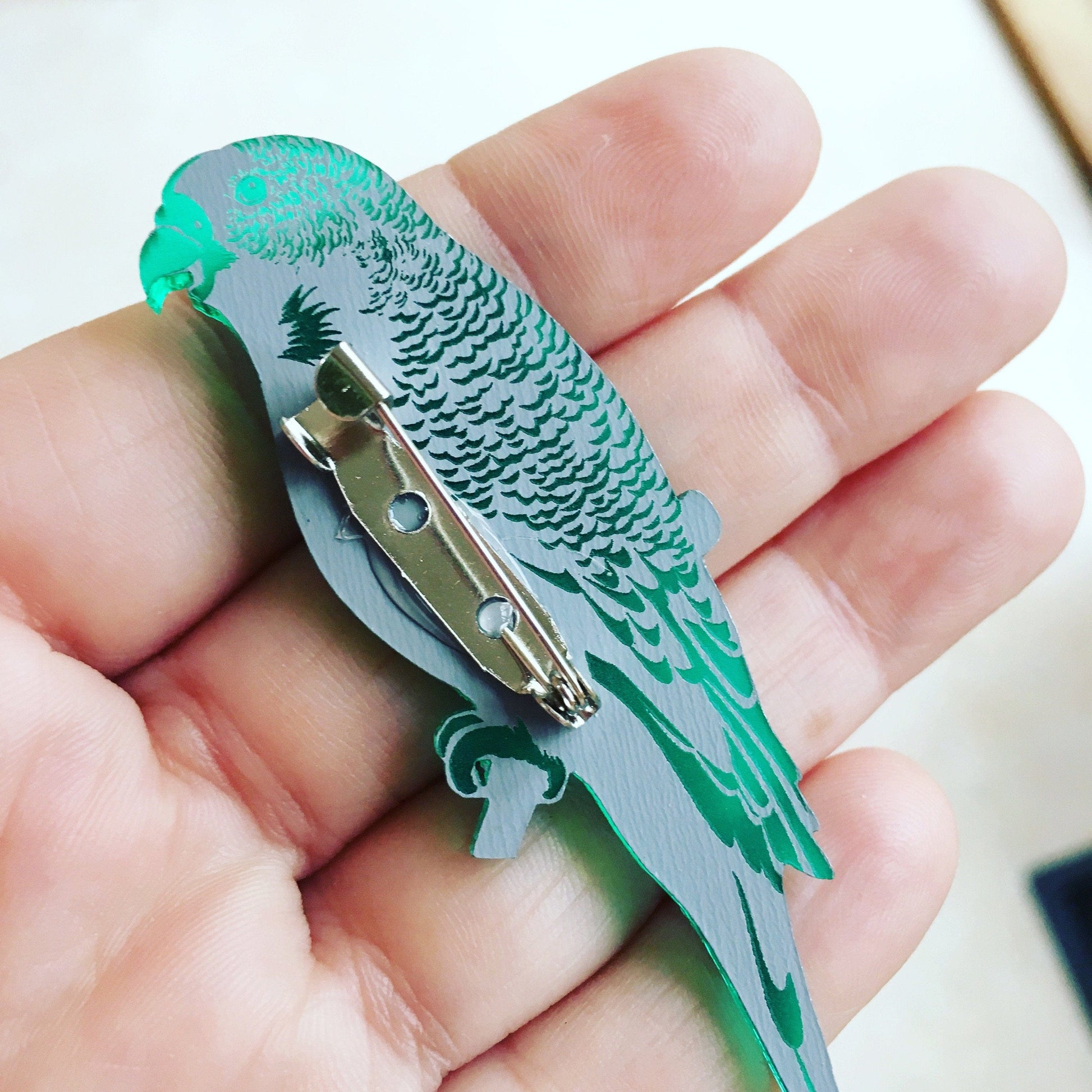 Crafty Cuts Laser © Mirror: Budgerigar Duo - TWO PAIR