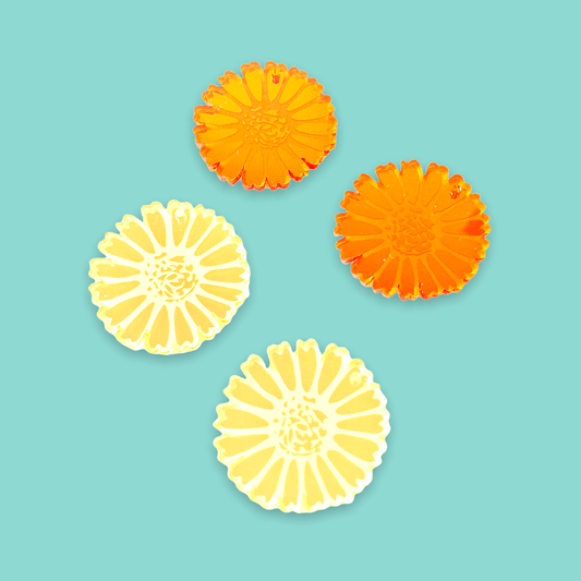 Crafty Cuts Laser © Mirror Daisies Charms - 35mm - TWO pairs