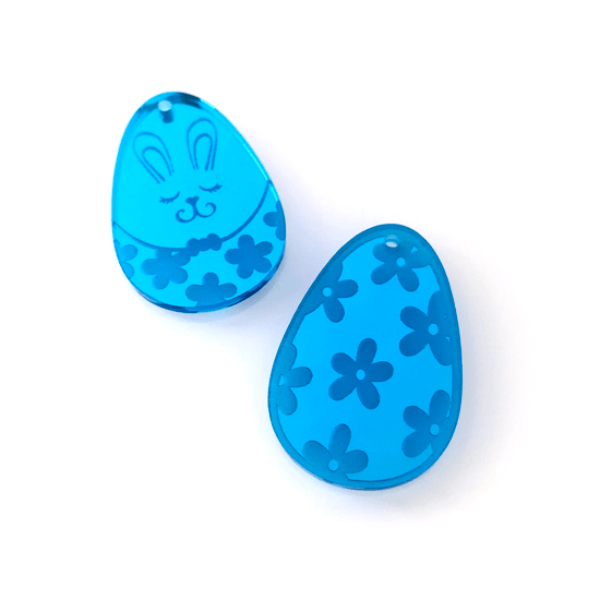 Crafty Cuts Laser Mirror Easter Eggs - 5 Designs - 4 Pair Set