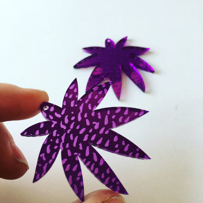 Crafty Cuts Laser © Mirror:  Etched Jungle Tops - 12 colour options - TWO PAIRS