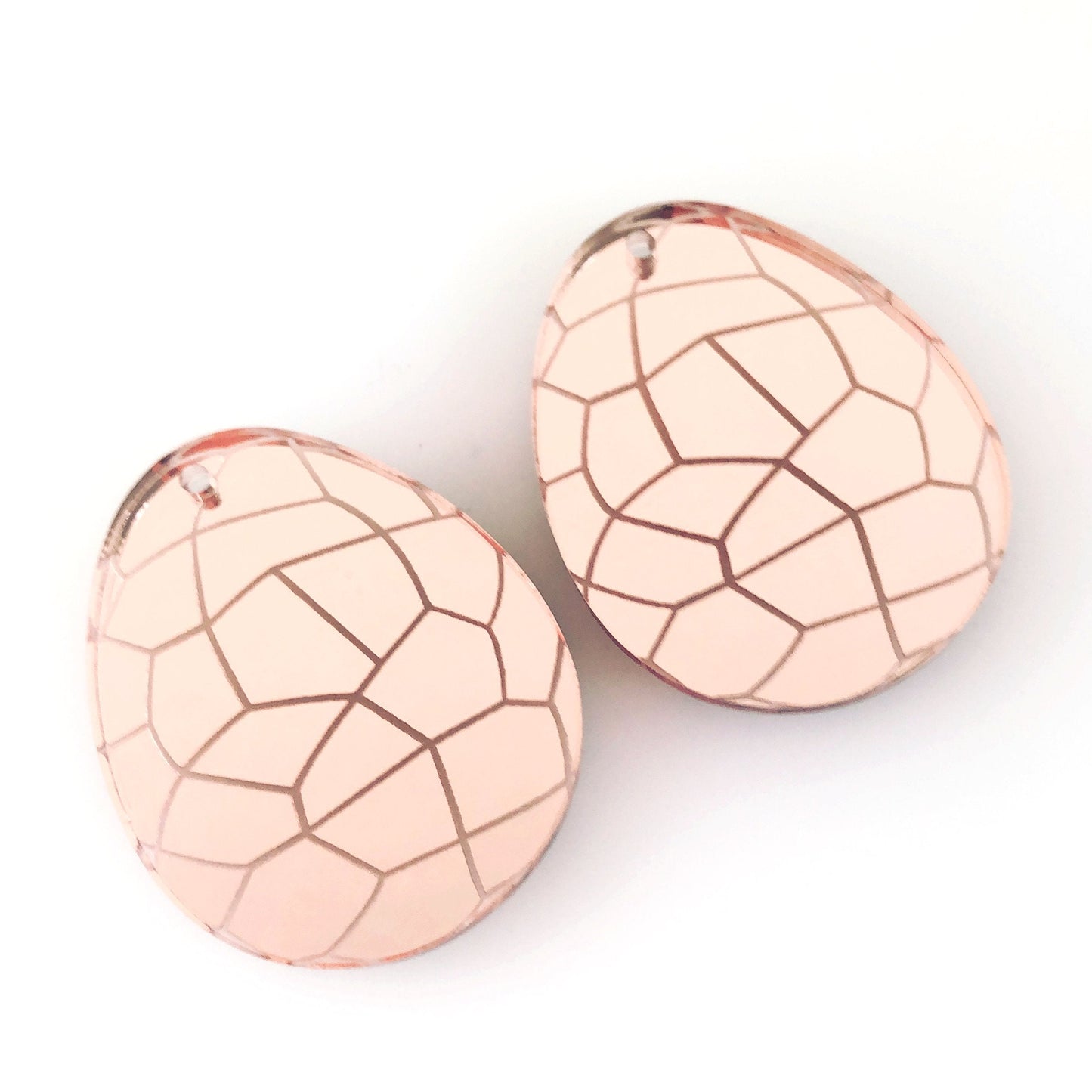Crafty Cuts Laser Mirror_etched Mirror Crackle Eggs - 2 pair set