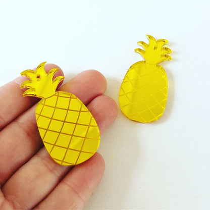 Crafty Cuts Laser Mirror_etched Mirror: © Spiky Pineapple Charms - TWO PAIRS