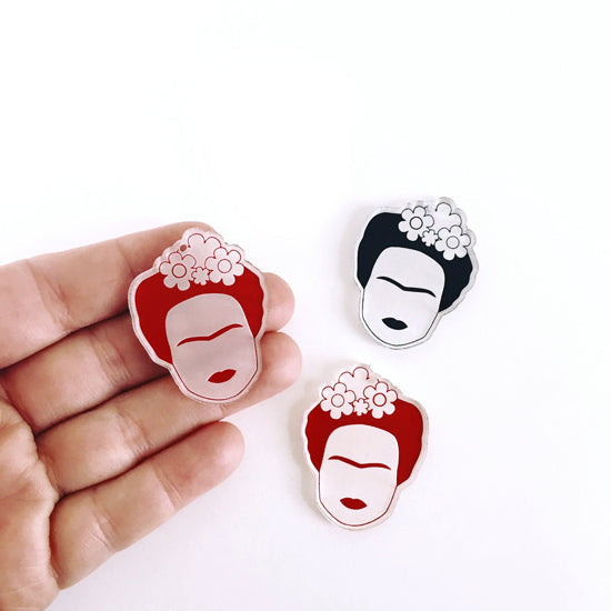 Crafty Cuts Laser Mirror_etcheddeluxe © Deluxe: Frida Kahlo Charms - Two Pairs