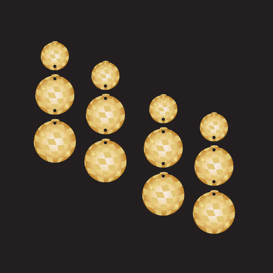 Crafty Cuts Laser Mirror Mirrorball Triplets - 2 Pair Set