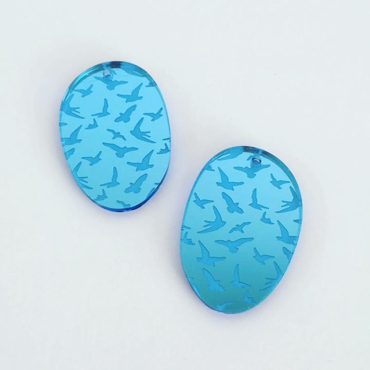 Crafty Cuts Laser Mirror_set © Etched Flock Charms -TWO Pairs