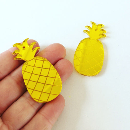 Crafty Cuts Laser Mirror: © Spiky Pineapple Charms - TWO PAIRS