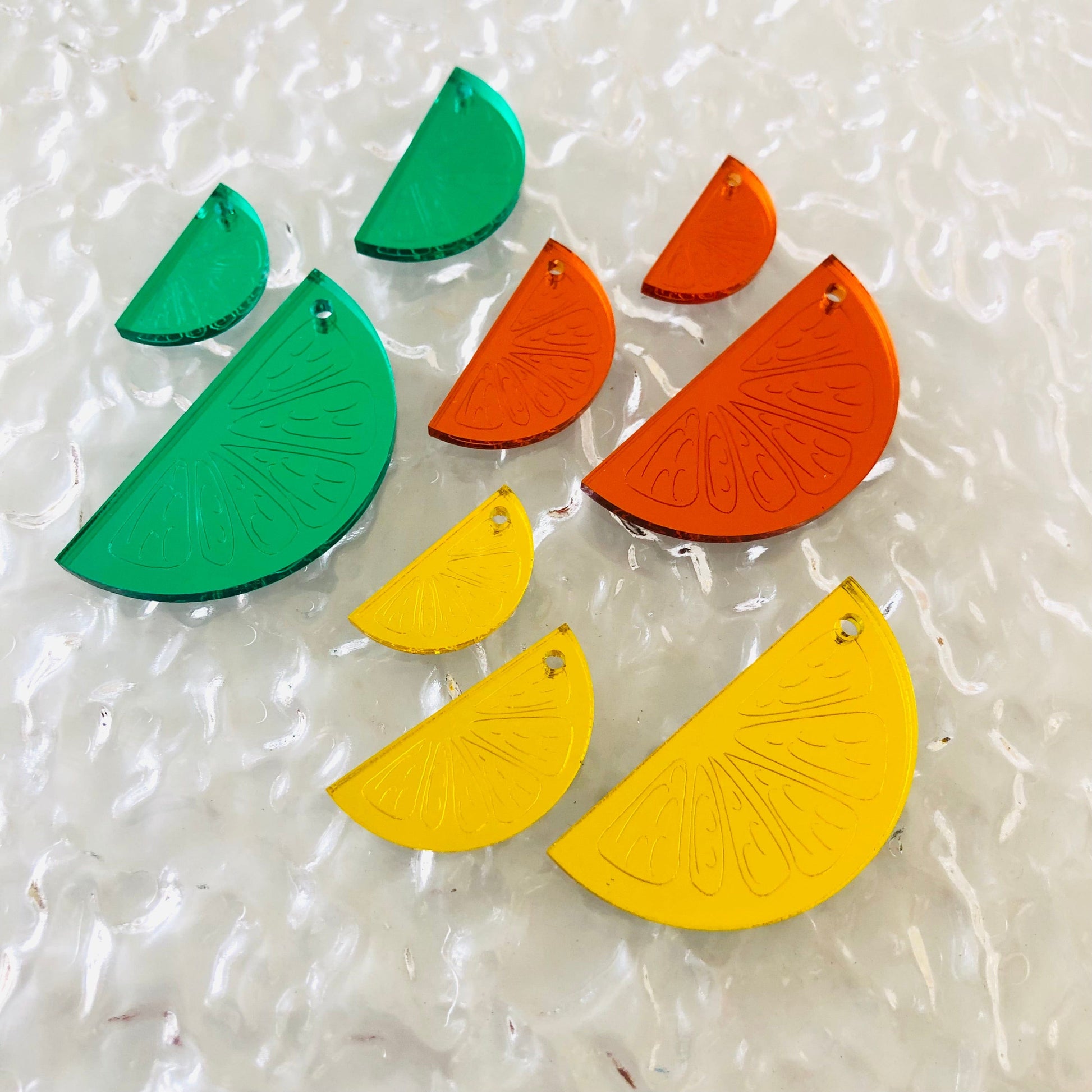 Crafty Cuts Laser  Mirrored Zesty Slices -4 Pairs