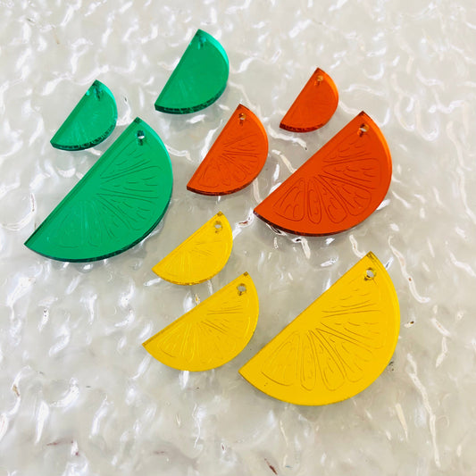 Crafty Cuts Laser  Mirrored Zesty Slices -4 Pairs