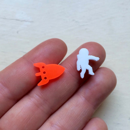 Crafty Cuts Laser Mismatched Rocket Man  - Mini Cabochons - 10 Pairs