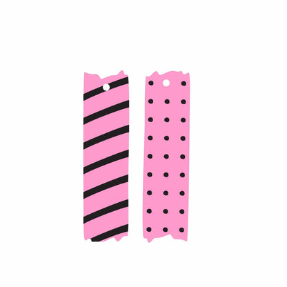 Crafty Cuts Laser Mismatched Washi Tape Charms for Paint Fill - 10 pce Pack