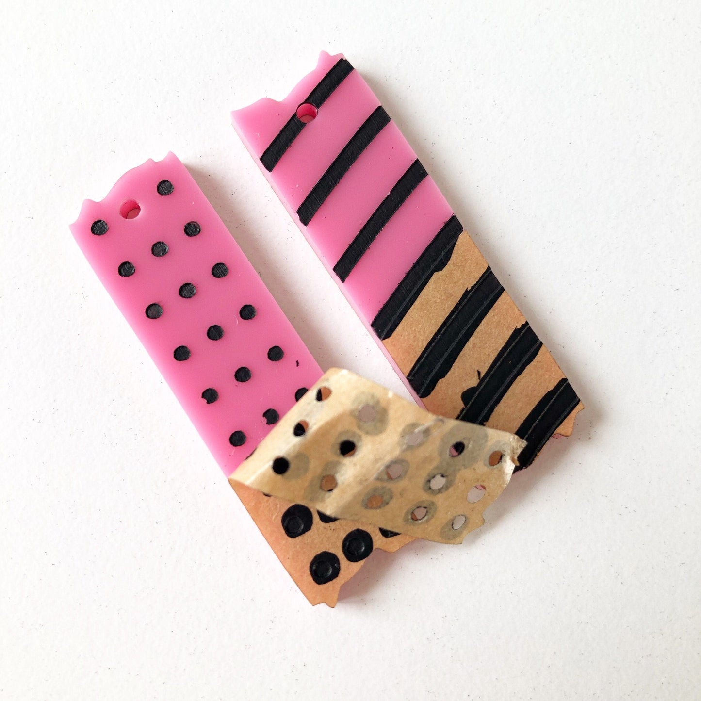 Crafty Cuts Laser Mismatched Washi Tape Charms for Paint Fill - 10 pce Pack