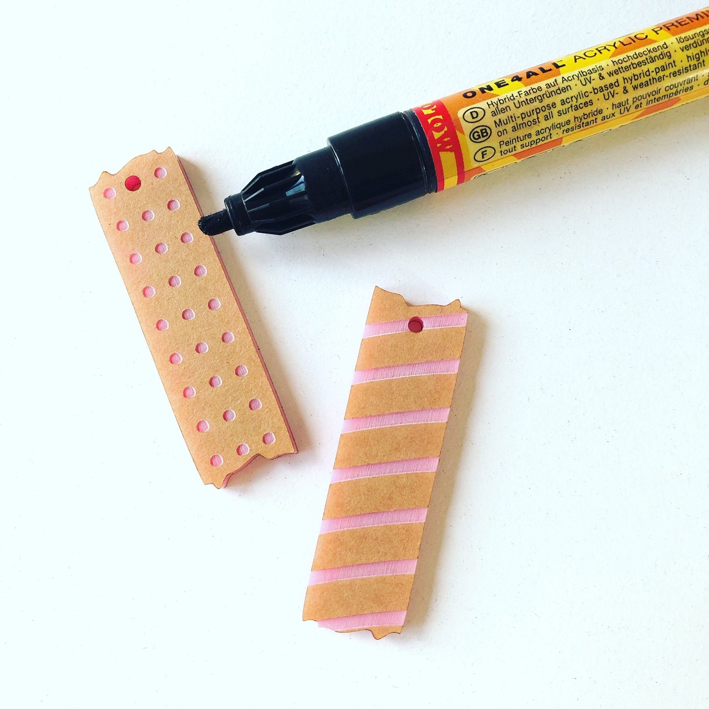 Crafty Cuts Laser Mismatched Washi Tape Charms for Paint Fill - 10 pce Pack