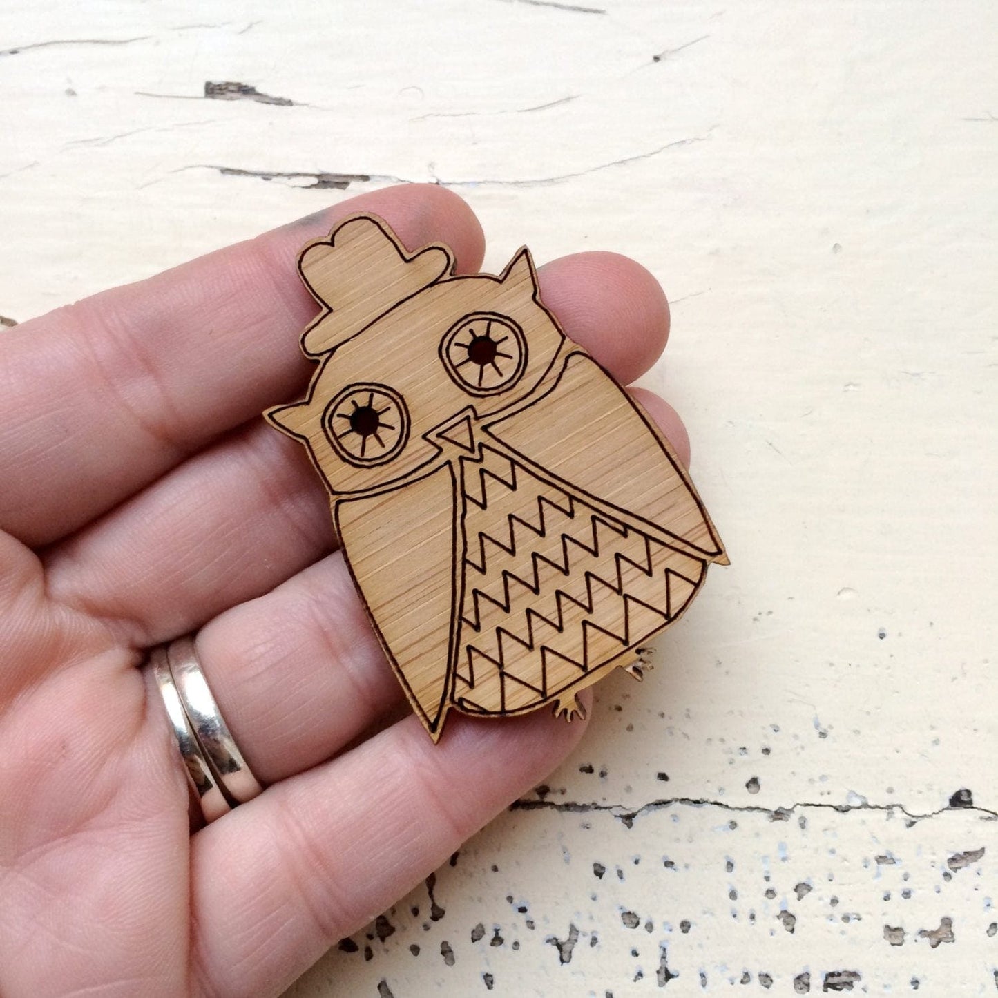 Crafty Cuts Laser Mr Dapper Owl Duo  - Bamboo