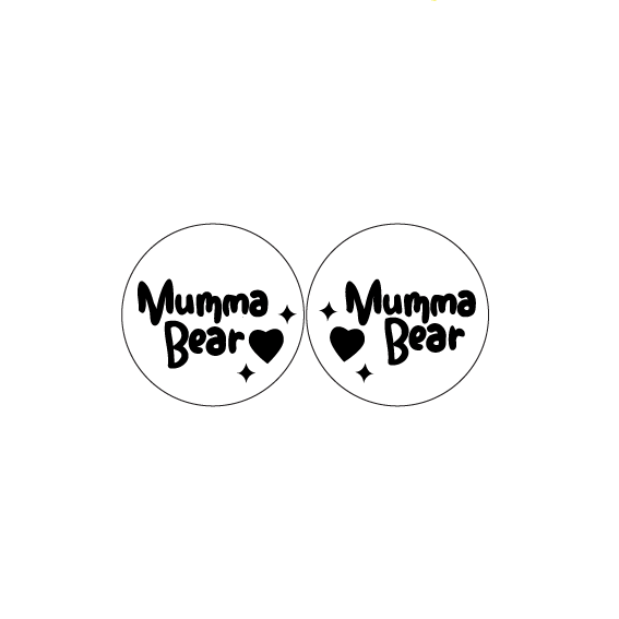 Crafty Cuts Laser Mumma Bear -Cabochons - 3 sizes