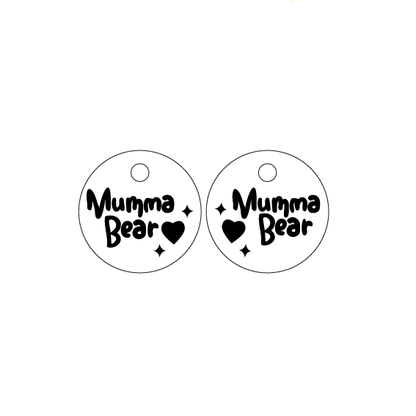 Crafty Cuts Laser Mumma Bear -Cabochons - 3 sizes