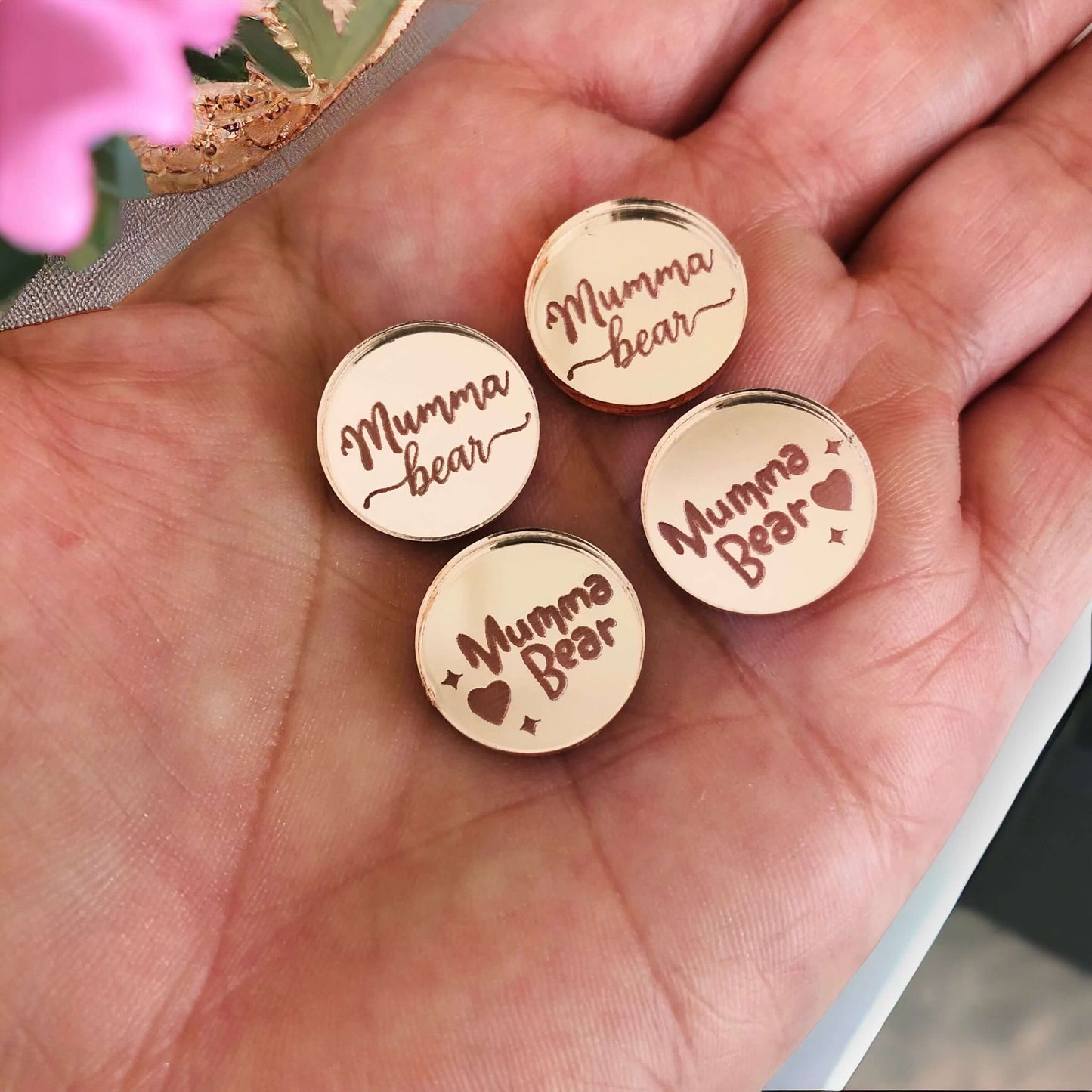 Crafty Cuts Laser Mumma Bear -Cabochons - 3 sizes