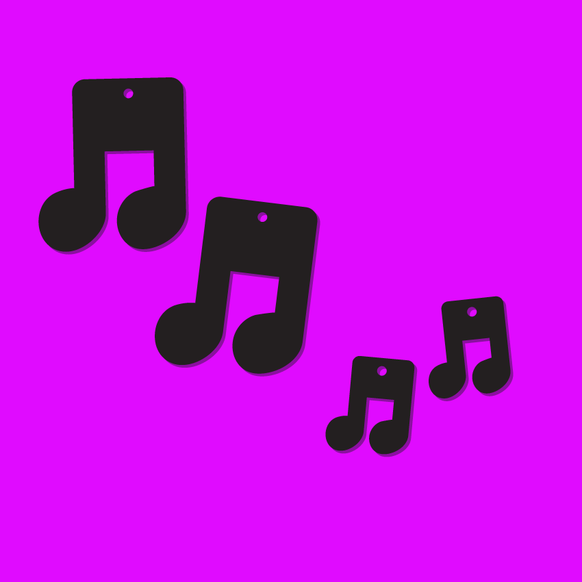 Crafty Cuts Laser Musical Charms - 2 Sizes